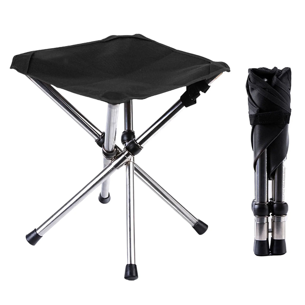 Folding Camping Tripod Stools Portable Fishing Stool Outdoor Foldable Chair Beach Small Tripod Stool for Campe Fishing Supplies