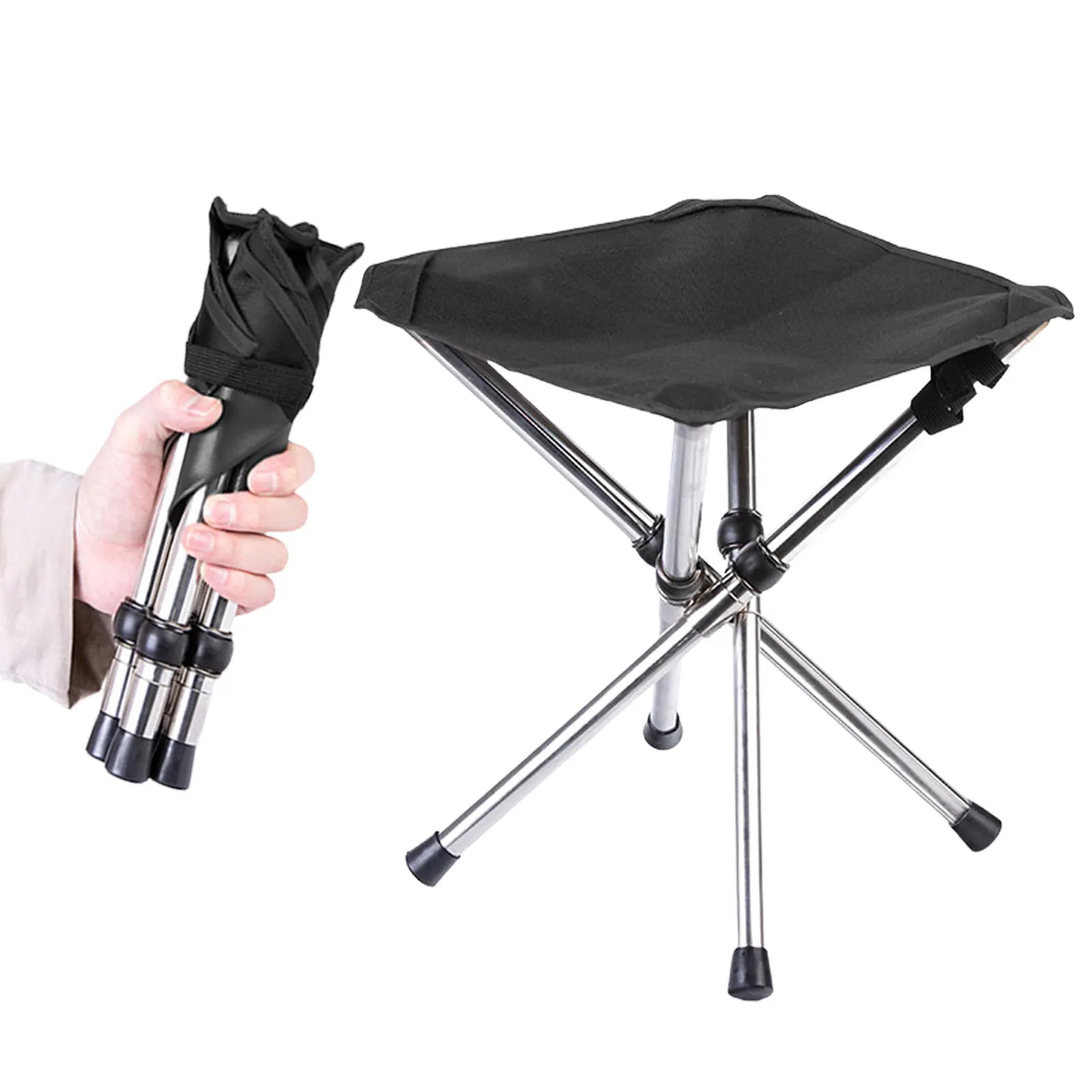 Folding Camping Tripod Stools Portable Fishing Stool Outdoor Foldable Chair Beach Small Tripod Stool for Campe Fishing Supplies