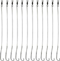 20Pcs Wire Leader Hook Rigs Baitholder Fishing Hook Nylon Coated Fishing Wire Leader with Swivel