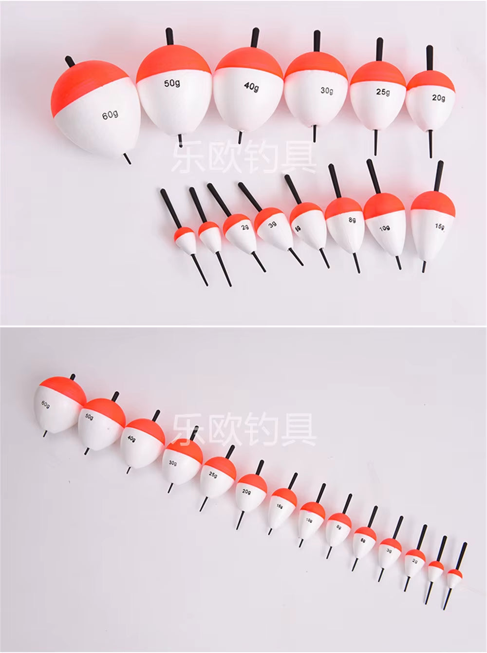 10Pcs/Lot Foam Fishing Float Bobber Floating 0.8G-60G Buoy Flotador Boias De Pesca Fishing Light Stick Tube for Fishing Tackle